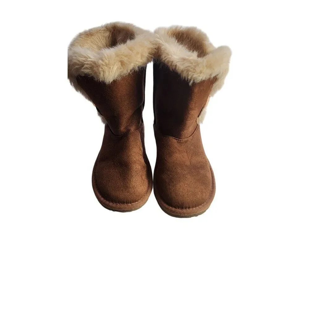 Children's Place Girls Size 4 Winter Shearling Style Boots